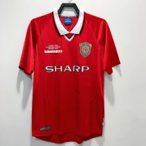 Retro 99/00 Man United  Home  soccer Jersey  Thai  Qaulity