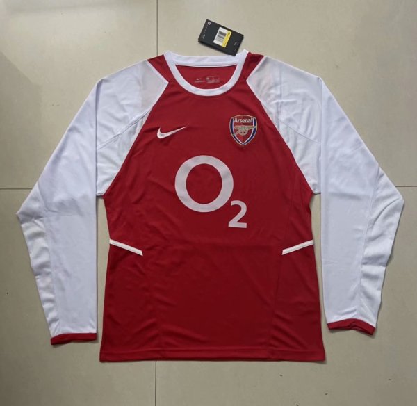 Retro 02/04  Arsenal  Home    Long  soccer Jersey  Thai  Qaulity