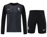 2022 World Cup France GK Black Set Long Soccer Jersey Fans Version