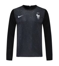 2022 World Cup France GK Black Long Sleeve Soccer Jersey Fans Version