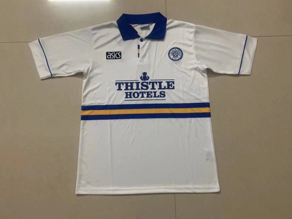 Retro 93/95  Leeds United Home  White  soccer Jersey  A2