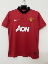 Retro 2013/14  Man United  Home Red soccer Jersey  A9