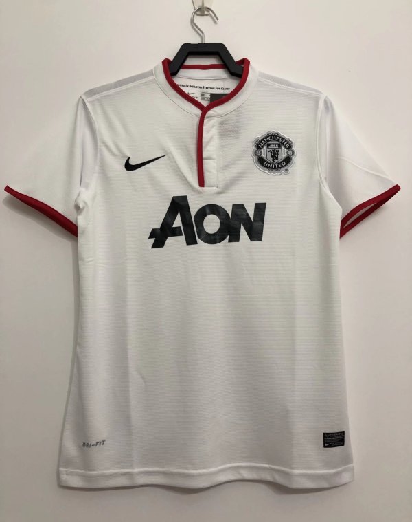 Retro 2013/14  Man United  Third White  soccer Jersey  A9