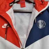 20/21 PSG  White Red Blue Windbreaker With Cap Thai Quality