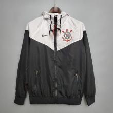 20/21 Corinthians  Black & White Windbreaker With Cap Thai Quality