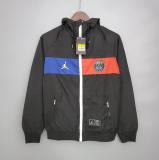 20/21 PSG  Black Windbreaker With Cap Thai Quality