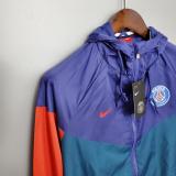 20/21 PSG  Red Purple Green Windbreaker With Cap Thai Quality