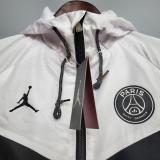 20/21 PSG  Black and White Windbreaker With Cap Thai Quality