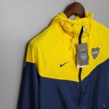 20/21 Boca Blue and Yellow White Windbreaker With Cap Thai Quality