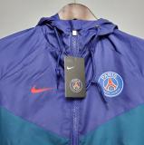 20/21 PSG  Red Purple Green Windbreaker With Cap Thai Quality