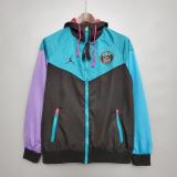 20/21 PSG  Black Blue Purple Windbreaker With Cap Thai Quality