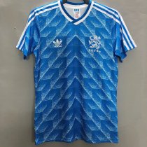 Retro 1988 Netherlands Away Blue Fans Version  Soccer Jersey