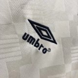 Retro 1990 England  Home White  Fans Version  Soccer Jersey