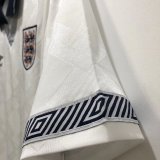 Retro 1990 England  Home White  Fans Version  Soccer Jersey