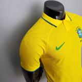 2022 Brazil  Home  Yelloe Player version Soccer Jersey