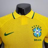 2022 Brazil  Home  Yelloe Player version Soccer Jersey
