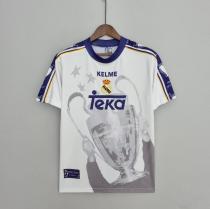 Retro  97-98 Real Madrid Champions League 7 Champions Commemorative Edition  Soccer Jersey
