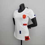 2022 World Cup  Netherlands Holland Away White Woman Soccer Jersey 女装