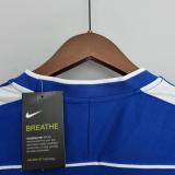 Retro 1998 Brazil  Away Blue  Fans Version Socce Jersey