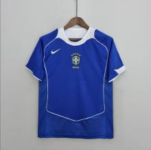 Retro 04/06  Brazil  Away Blue  Fans Version Socce Jersey