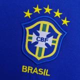 Retro 04/06  Brazil  Away Blue  Fans Version Socce Jersey