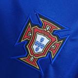 Retro 1998 Portugal  Away Blue  Fans Version  Socce Jersey