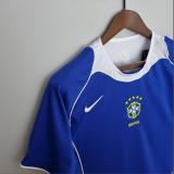 Retro 04/06  Brazil  Away Blue  Fans Version Socce Jersey