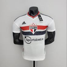 22/23  Sao Paulo Home White  Player version Soccer Jersey