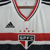 22/23  Sao Paulo Home White  Fans Version Soccer Jersey
