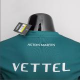2022 F1 Formula One  Racing  Astonmatin VETTEL #5 Green T-shirt  High Quality 阿斯顿丁赛车服 A10