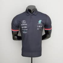 2022 F1 Formula One  Racing  Mercedes  Black POLO  High Quality 梅赛得斯赛车服   A10
