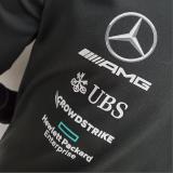 2022 F1 Formula One  Racing  Mercedes  Black Long Sleeve T-shirt  High Quality 梅赛得斯赛车服   A10