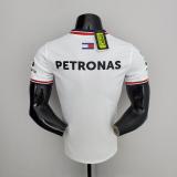 2022 F1 Formula One  Racing  Mercedes  White T-shirt  High Quality 梅赛得斯赛车服  A10