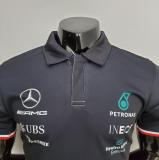 2022 F1 Formula One  Racing  Mercedes  Black POLO  High Quality 梅赛得斯赛车服 A10