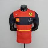 2022 F1 Formula One  Racing  Ferrari  CARLOS SAINZ #55  Red crew neck T-shirt High Quality 法拉利赛车服 A10