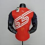 2022 F1 Formula One  Racing  Ferrari  CARLOS SAINZ #55  Red crew neck T-shirt High Quality 法拉利赛车服 A10