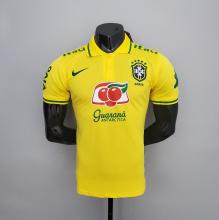 2022  Brazil  Yellow POLO  Fans Version Jersey