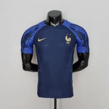 22/23  France  Blue Training Player Version  Soccer Jersey