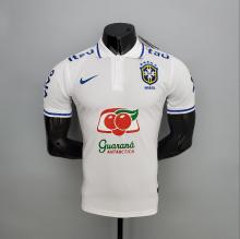2022  Brazil  White  POLO  Fans Version Jersey