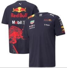 2022 F1 Formula One Red Bull Crew neck Blue Royal T-shirt High Quality F1 红牛赛车服  A10