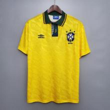 Retro 91/93  Brazil  Home Yellow Socce Jersey