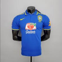 2022  Brazil  Blue  POLO  Fans Version Jersey