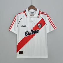 Retro 95/96 River Plate Home  White  Soccer Jersey