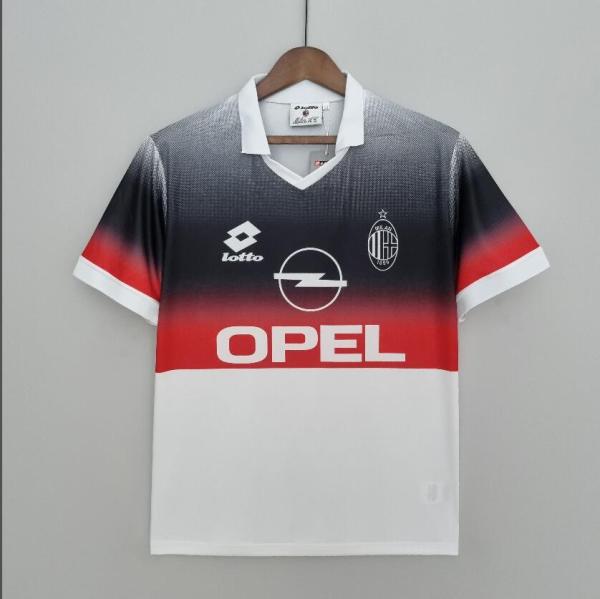 Retro 95/96 AC  Milan Black & White Training Soccer Jersey