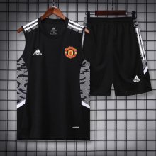 22/23 Man United Black Vest Kit Training Jersey