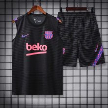 22/23 Barcelona Black Vest Kit  Training Jersey