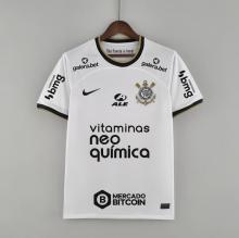all sponsors  22/23 Corinthians Home White Fans Version Soccer Jersey