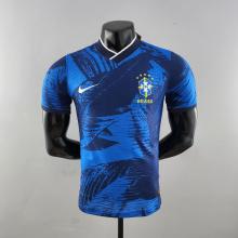 2022 Brazil  Blue  Classic Edition  Player Version  Soccer Jersey