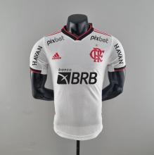 All Sponsor  22/23  Flamengo Away White  Player Version Soccer Jersey