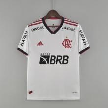 All Sponsor  22/23  Flamengo Away White Fans Version Soccer Jersey